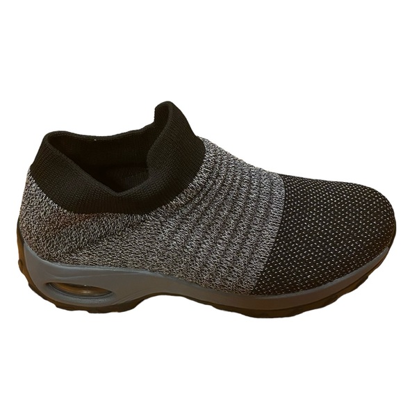 HYPERSOFT Black Gray Knit Lightweight Ultra-Cushioned Sneaker 40 - Picture 1 of 8
